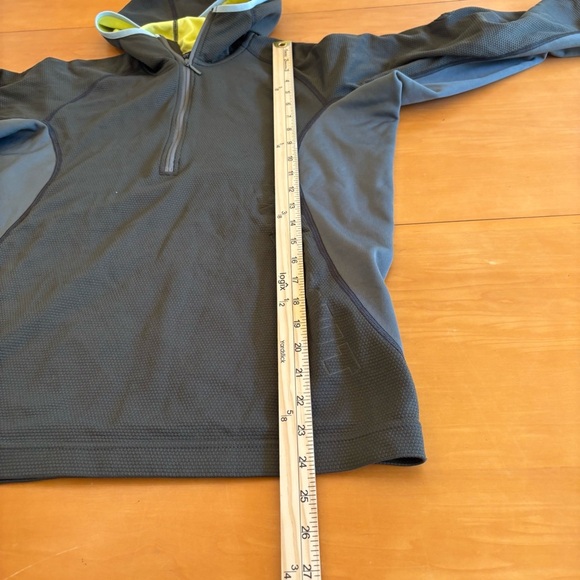 Mammut Outline M olive green zip pull hoodie fleece performance jacket - Picture 8 of 11